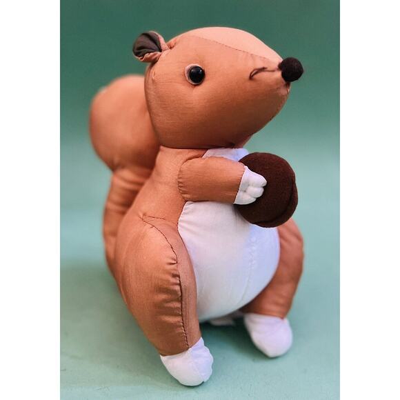 Vintage 1994 Sanrio Squirrel with Nuts Nylon Plush with Tag RARE